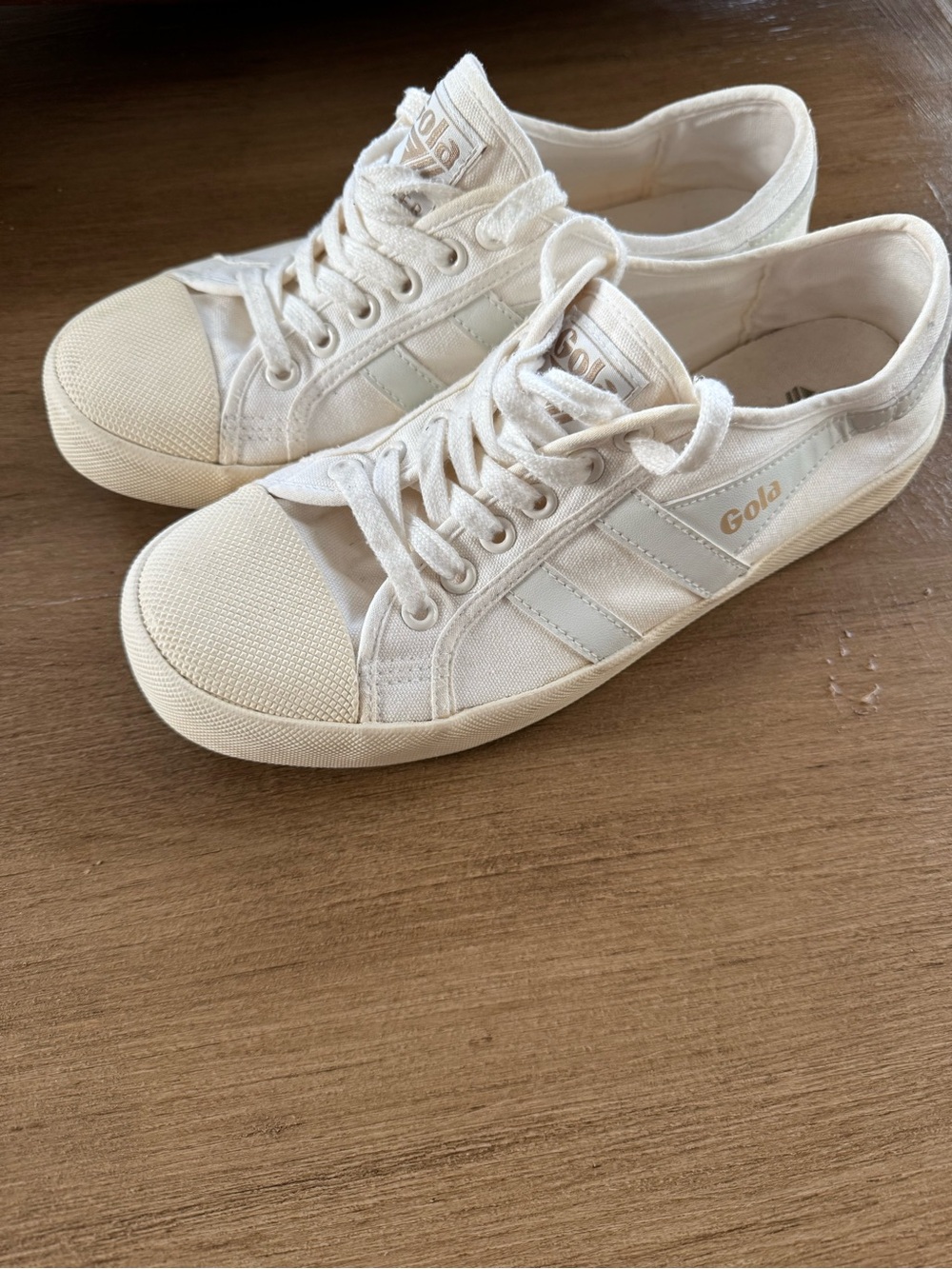 Gola Women's Canvas Low-Top Sneakers — Cream/Off-White